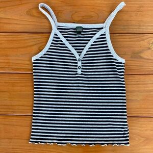 Black and Gray Striped Ribbed Tank Top, Wild Fable Size Medium